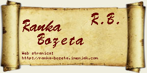 Ranka Bozeta vizit kartica